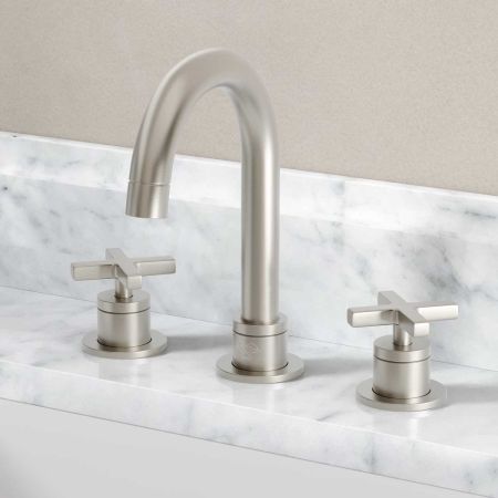 Bayor - 3-Hole Basin Mixer - Wall Mounted - Crosshead