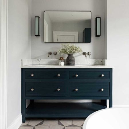 Bellagio 1300mm 4 Drawer Reeded Double Vanity Unit