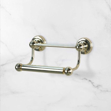 Traditional Bar Toilet Paper Holder - Living Brass