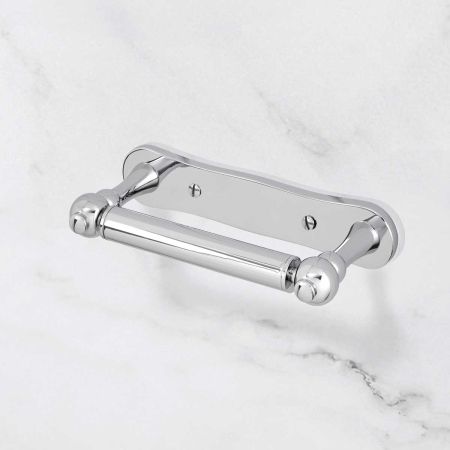 Traditional Dog Bone Toilet Paper Holder - Chrome