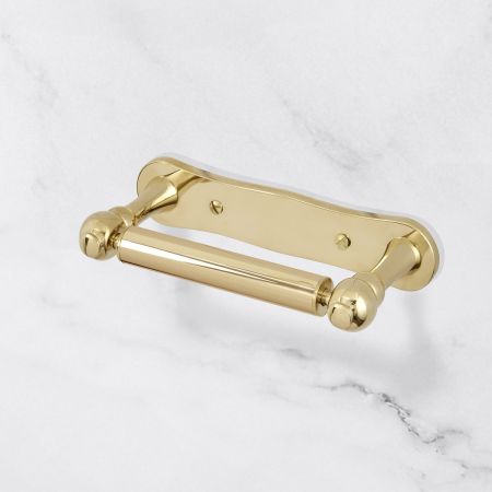 Traditional Dog Bone Toilet Paper Holder - Living Brass