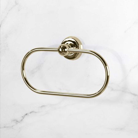 Traditional Oval Towel Ring - Living Brass