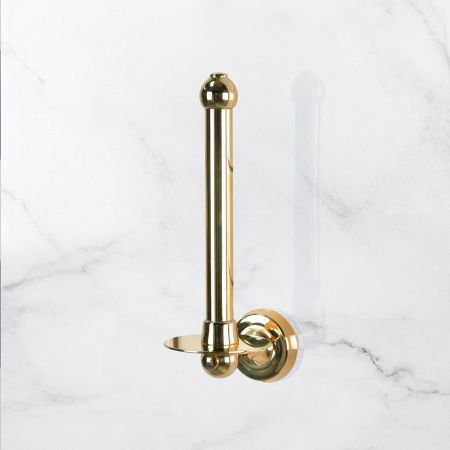 Traditional Spare Toilet Roll Holder - Living Brass