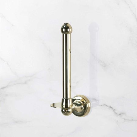 Traditional Spare Toilet Roll Holder - Living Brass
