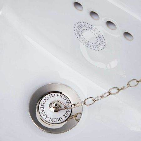 The Cast Iron Bath Company Plug & Chain Basin Waste - Polished Nickel