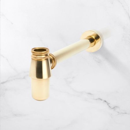 Traditional Round Bottom Basin Bottle Trap - Living Brass