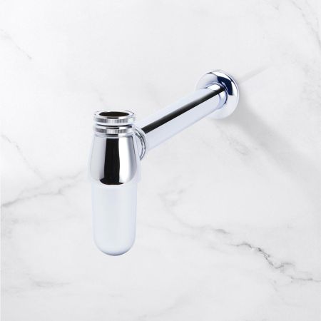 Traditional Collection Round Bottom Basin Bottle Trap - Chrome