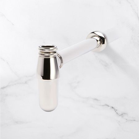 Traditional Collection Round Bottom Basin Bottle Trap - Polished Nickel