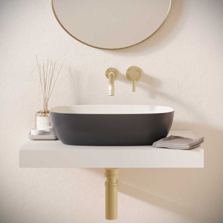 Felix Stone Resin Countertop Basin - Slate Grey
