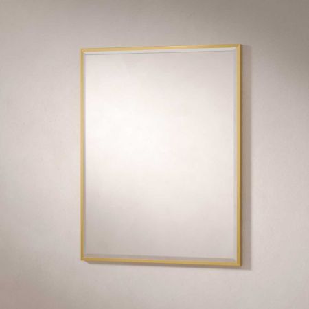 Traditional Fixed 24" x 30" Rectangular Mirror - Living Brass