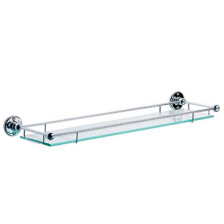 Lefroy Brooks Edwardian Glass Shelf With Rail LB4936