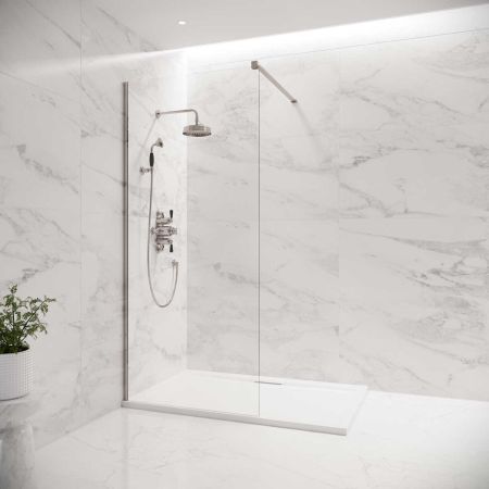 Foss Walk-in Shower Enclosure - Polished Nickel