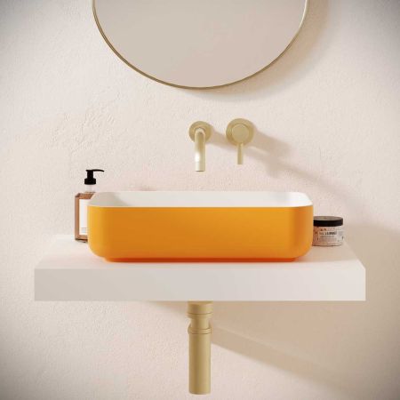 Sigmar Stone Countertop Basin - Daffodil Yellow