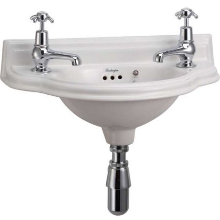 The Burlington Edwardian Curved Cloakroom Basin Wall Mounted
