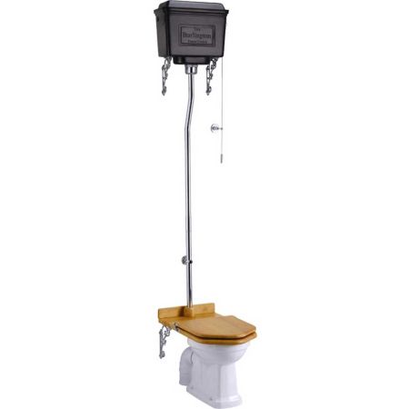 The Burlington High Level Toilet  with Black Aluminium Cistern