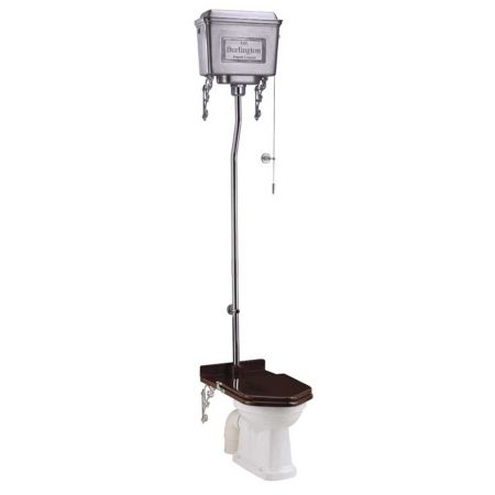 The Burlington High Level Toilet with Polished Aluminium Cistern