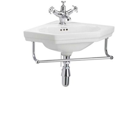 The Burlington Victorian  Corner Basin & Towel Rail Wall Mounted