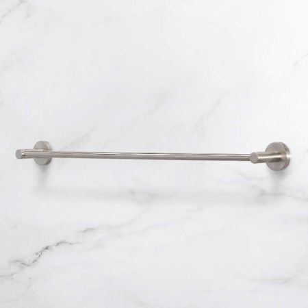 Contemporary Collection Single Towel Rail - Brushed Nickel