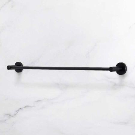 Contemporary Collection Single Towel Rail - Matt Black