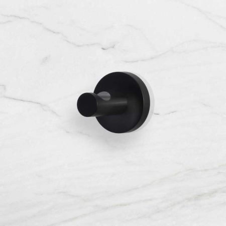 Contemporary Collection Single Robe Hook - Matt Black