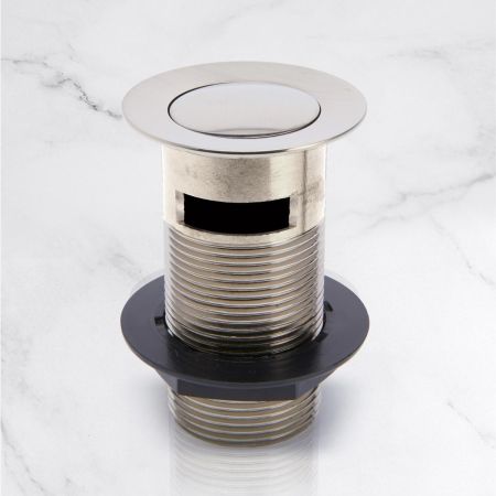 Slotted Click Clack Waste - Brushed Nickel