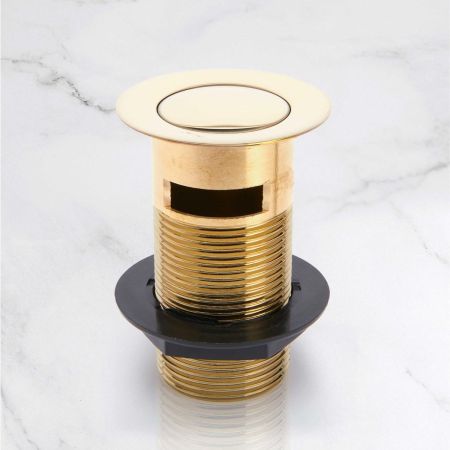 Slotted Click Clack Waste - Living Brass