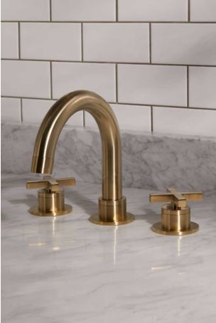 Bayor 3-Hole Bath Filler - Deck Mounted - X-Top - Brushed Brass