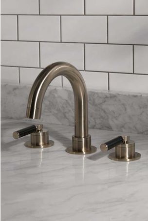 Senska 3-Hole Bath Filler - Deck Mounted - Black Lever