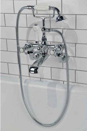 Aysgarth Bath Shower Mixer Wall Mounted X Top 3/4BSP