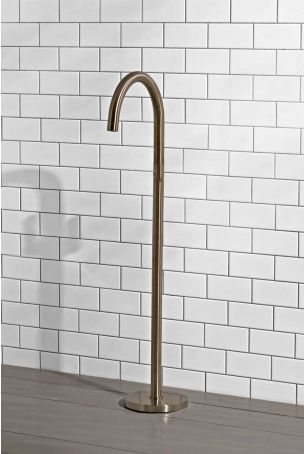 Bath Spout - Floor Mounted - Brushed Nickel