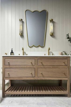 Bellagio 1500mm 4 Drawer Reeded Double Vanity Unit