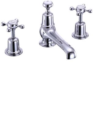 Burlington Claremont 3 Tap Hole Basin Mixer with Pop-Up Plug