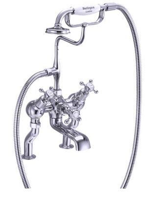 Burlington Claremont Angled Bath Shower Mixer - Deck Mounted 