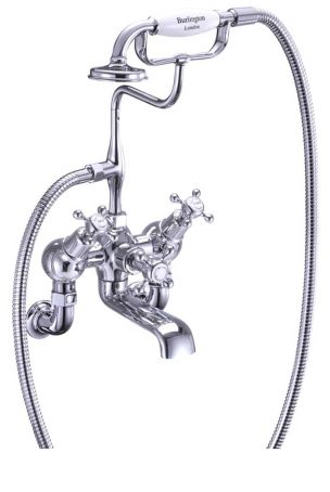 Burlington Claremont Angled Bath Shower Mixer - Wall Mounted