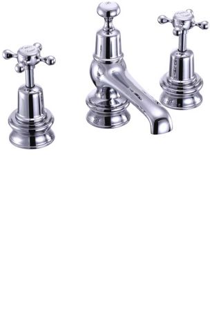 Burlington Claremont Regent 3 Tap Hole Basin Mixer with Pop-Up Plug