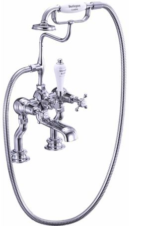 Burlington Claremont Regent Bath Shower Mixer - Deck Mounted