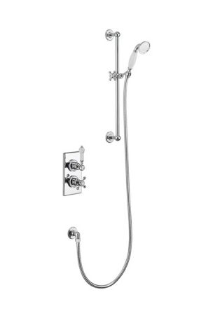 Burlington Trent Thermostatic Two Outlet Concealed Divertor  Shower Valve