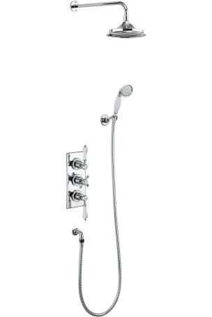 Burlington Trent Thermostatic Two Outlet Concealed Shower Valve 