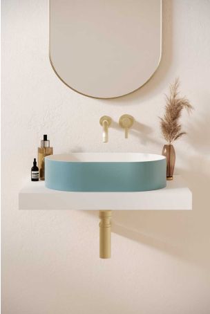 Caspar Stone Countertop Basin - Morning Blue