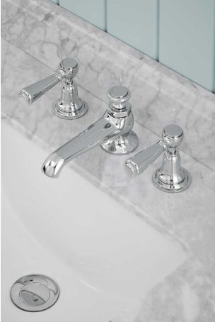 Linton Metal Lever 3 Hole Basin Mixer With Pop Up Waste Chrome