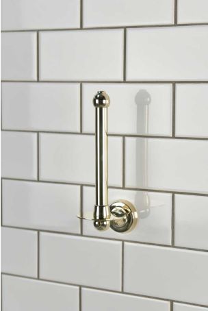 Traditional Spare Toilet Roll Holder - Polished Brass