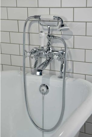 Aysgarth Bath Shower Mixer X Top Chrome 3/4BSP