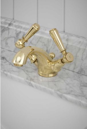 Linton Metal Lever Monobloc Basin Mixer Gold