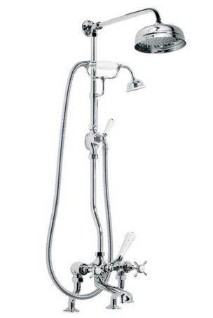 Lefroy Brooks Classic Bath Shower Mixer With Riser Kit