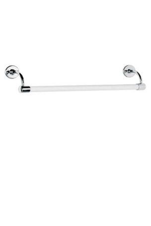 Lefroy Brooks Classic Large Bore (1") Stove Enamelled Towel Bar 762mm With Large Back Plates (Extra Long 30")  LB4508