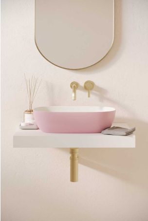 Felix Stone Resin Countertop Basin - Ice Hot Pink