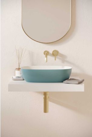 Felix Stone Resin Countertop Basin - Morning Blue
