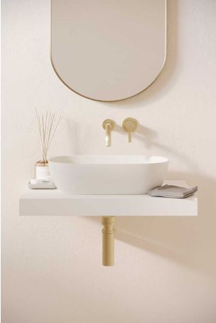 Felix Stone Resin Countertop Basin - White