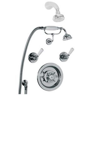 Lefroy Brooks Archipelago Godolphin Thermostatic Valve, Flow Controls, Classic Handset And Shower Kit (Order Headset Separately) GD8803