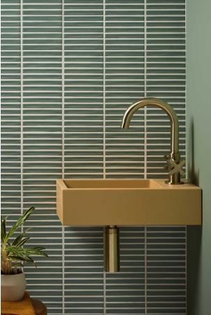 Marcel Rectangular Concrete Basin 1TH - Freestanding - Ochre Yellow